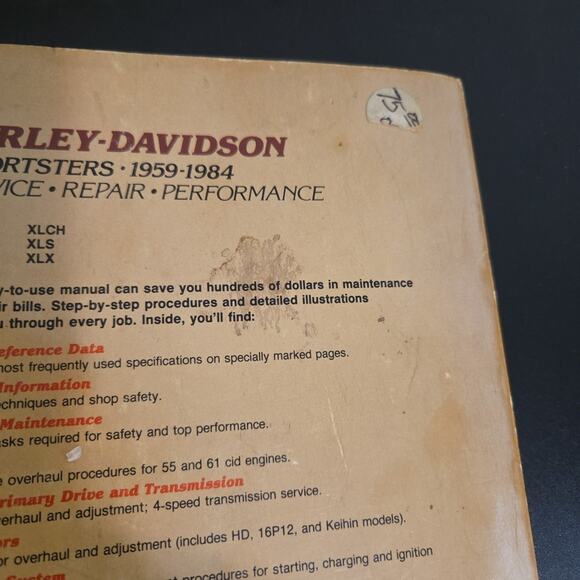 CLYMER HARLEY DAVIDSON Repair Manual Sportster 1959-1984 Free Shipping - Picture 4 of 7